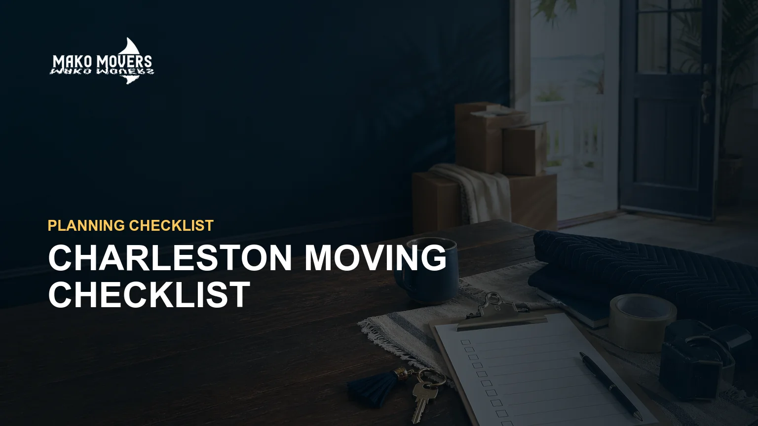 Mako Movers Charleston moving checklist artwork.